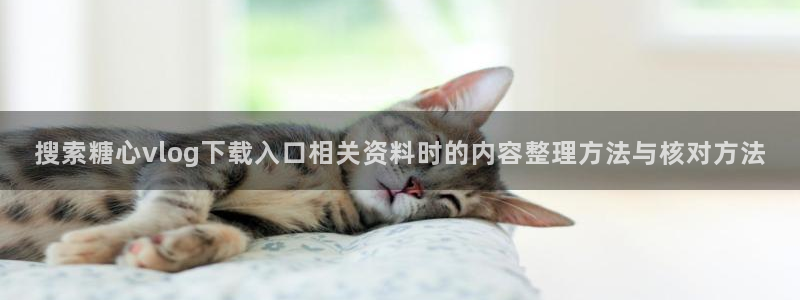 糖心vlogapp官网:搜索糖心vlog下载入口相关资料时的内容整理方法与核对方法
